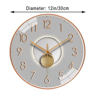12-inch Modern Minimalist Art Personalized Clock-wall-mounted Silent Clock  Decorative Wall Clock