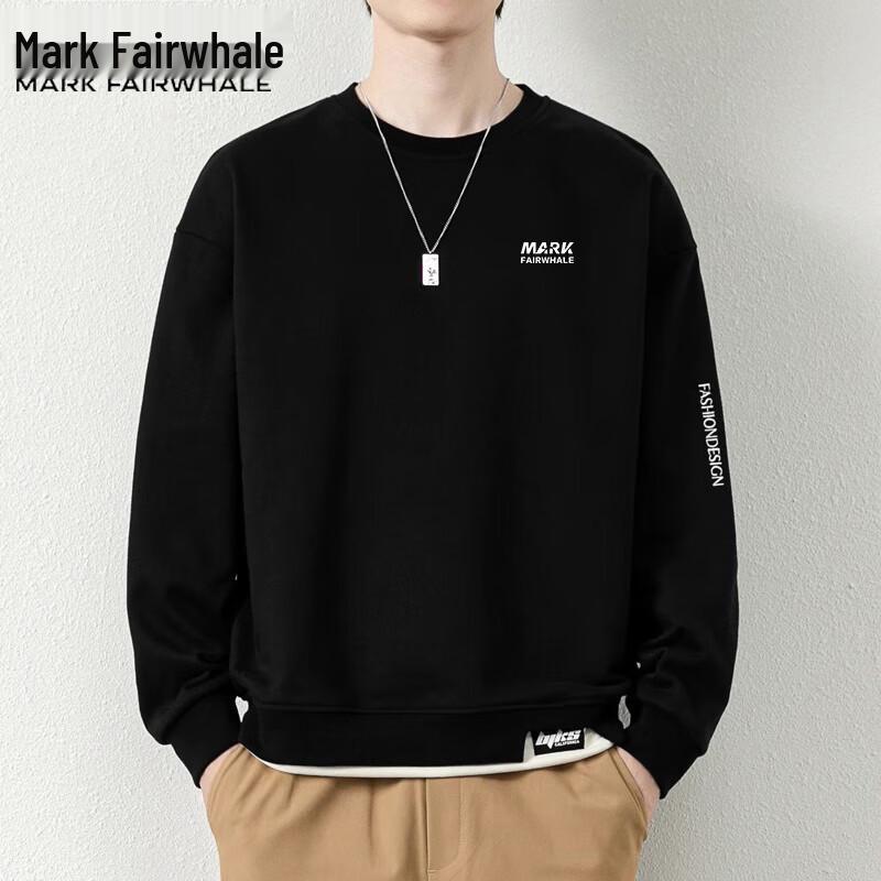 Mark Fairwhale Men's Round Neck Long-Sleeve Casual Sweatshirt