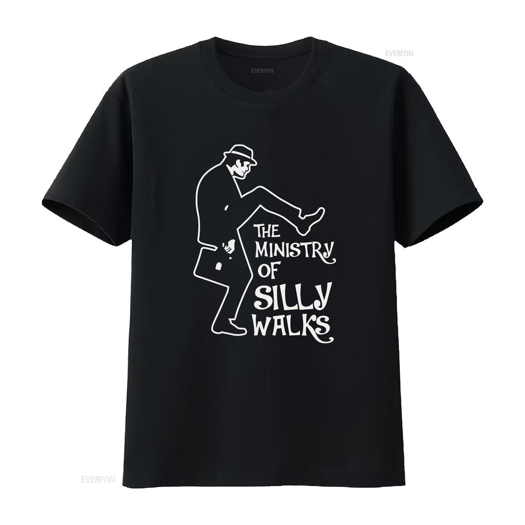 The Ministry of Silly Walks Monty Python Inspired British Comedy T Shirt vintage Washed graphic Soft Stylish Versatile homme