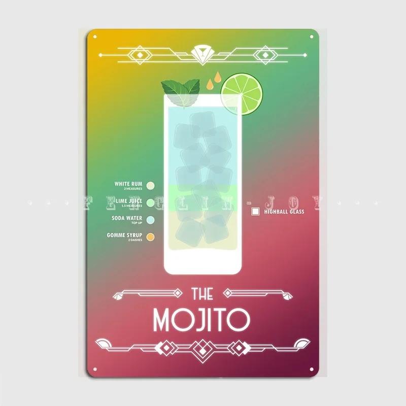 Mojito Metal Sign Cinema Living Room Cinema Vintage Plates Tin Sign Poster
