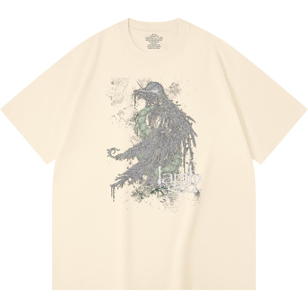 230 Gsm 100% Cotton Heavy Metal T-Shirt Rock Band Popular Music Print Unisex Heavy Cotton T Shirt