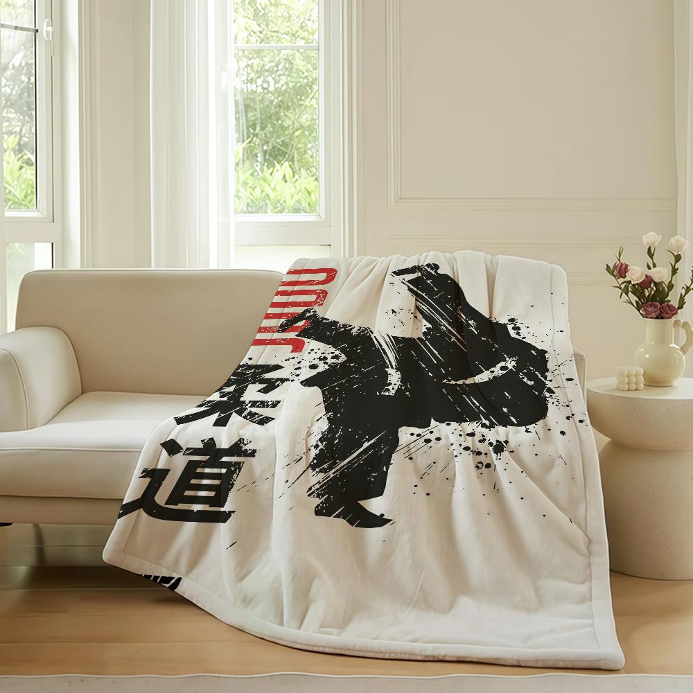 Fashion print Judo Blanket For Sofa Office Bed Plane Travel Sleep Read Relax Camping Soft And Warm