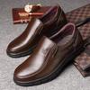 Men's Genuine Leather Soft Sole Dad Shoes - Premium Cowhide Business Casual for Middle-Aged and Elderly