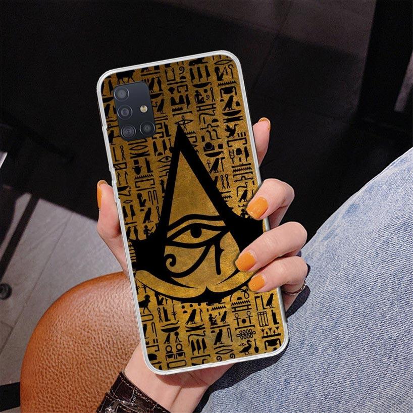 Sacred Eye of Horus Egypt Fresco Phone Case For Samsung Galaxy A52 A32 A22 A12 A51 A31 A50S A30S A20S A10S Note 20 Ultra 10 Plus