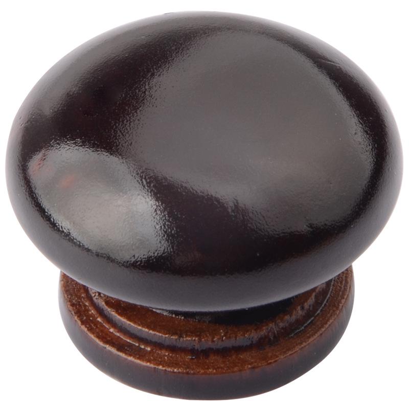 Solid Wood Mushroom Knob: Single Hole Cabinet and Drawer Handle