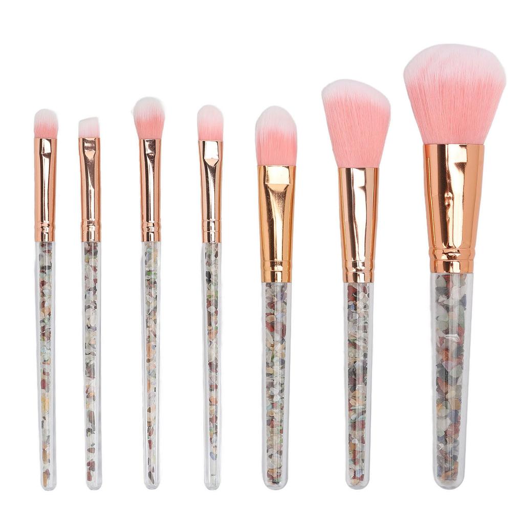 7PCS Makeup Brush Set Foundation Powder Concealers Eye Shadows Soft Brush Stylish Handle Cosmetic Tool