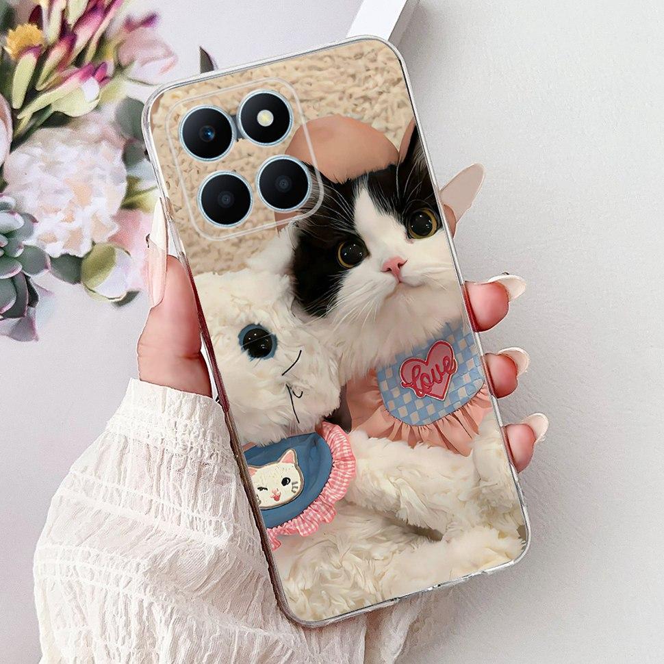 For Huawei Honor X6a Case Cute Animals Soft Silicone Phone Cases For Honor X 6A 6B X6a X6b HonorX6a Cover Ultra-thin TPU Housing