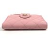 Chanel AP1928 CC Logo Quilted Matelasse Double Zip Card Case Compact Wallet