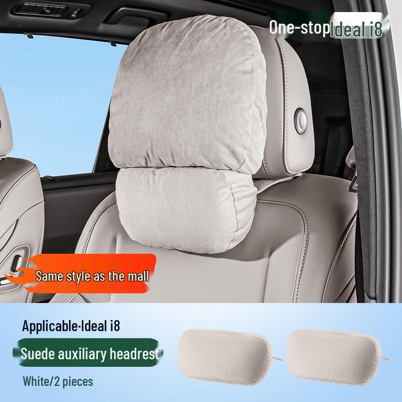Ideal i6i8 Car Neck & Lumbar Support Pillow Set for Headrest and Interior Decoration