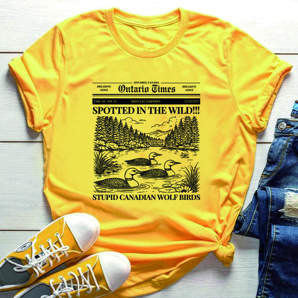 Camiseta de Rivalidad Caliente Streetwear Camisa Estúpida de Lobo Canadiense Pájaro Camisas Gays Camiseta de Hockey Unisex Mangas Cortas Tops Regalo para Fans
