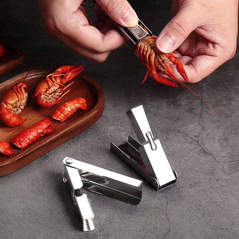 Shrimp Peeler Stainless Steel Pocket Crawfish Shelling Tools Non Slip Crayfish Peeler Device Non Slip Seafood Shell Peeling Tool