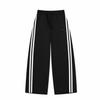 American Style Summer Loose Breathable Straight Casual Pants Unisex Bottoms Basic-Black 172637503R-1