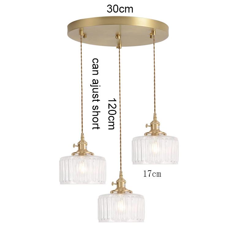 Suspension Green Stripe Glass Chandelier E27 Restaurant Pendant Light For Dining Room Kitchen Cafe Bedside Hanging Lamp Fixtures