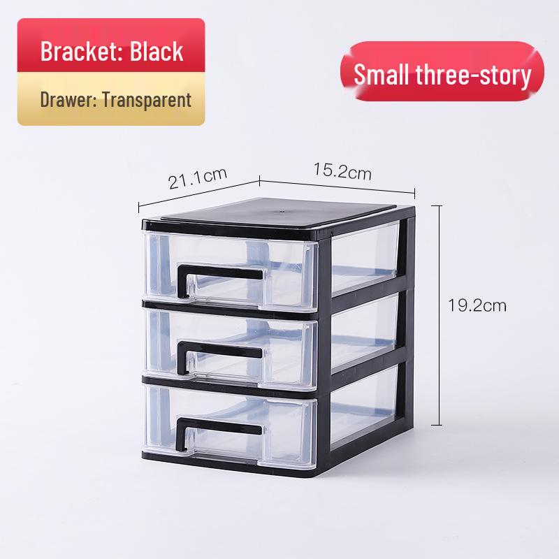 Transparent Multi-layer A4 Desktop Organizer: Simple Plastic Drawer-type Storage for Office Documents