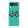 Mountain Bikes Cycling Clear Phone Case For Samsung Galaxy Z Flip 4 Case Thin High Hard PC Shell On For Galaxy Z Flip 3 5G Cover