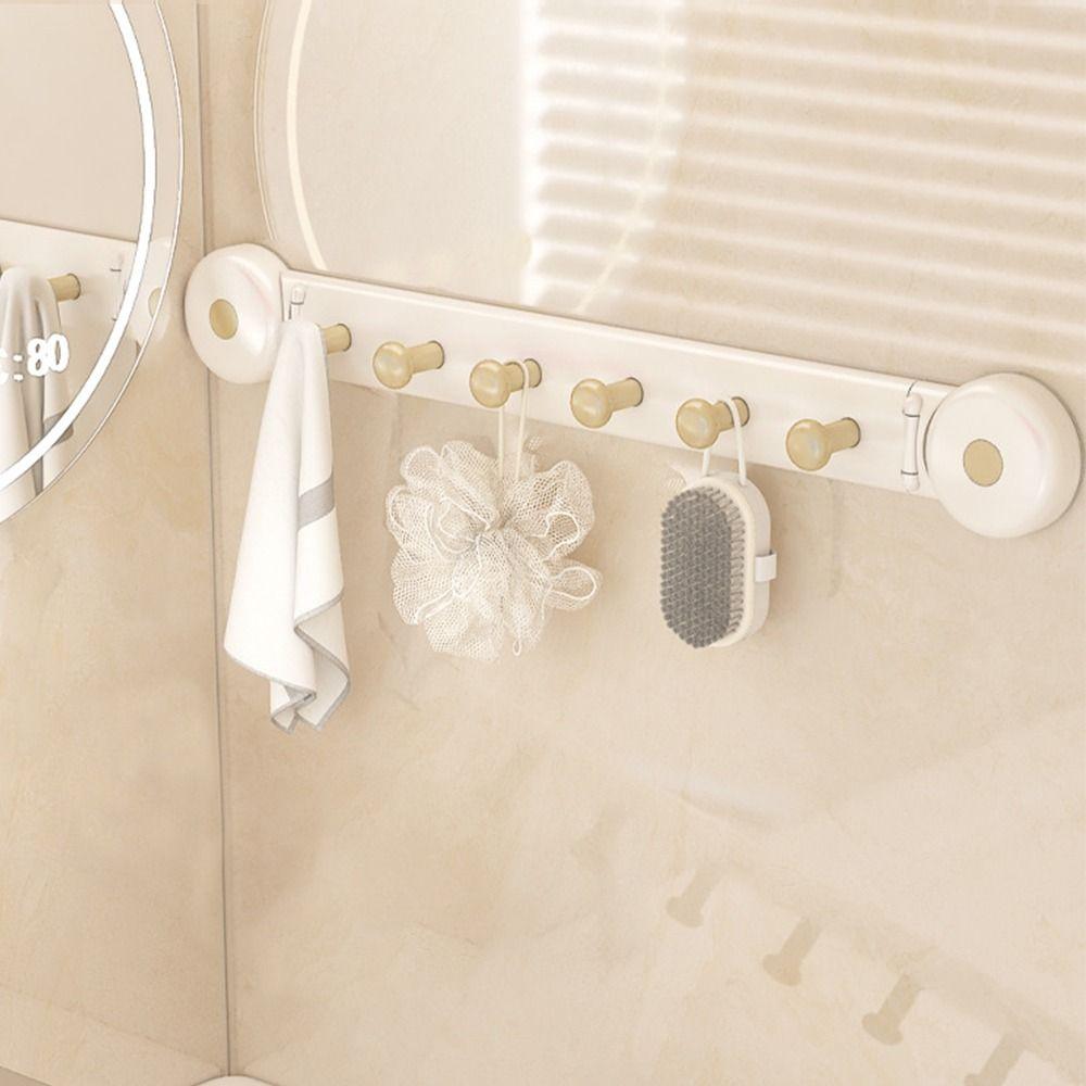 Multi-Purpose Storage Hooks 6 Hooks Bathroom Towel Rack Durable Kitchen Storage Hook  Accessories