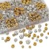 Crystal Rhinestone Metal Space Beads Loose Spacer Beads for Earring Bracelet NecklaceKeychain DIY Jewelry Findings Making Accessories
