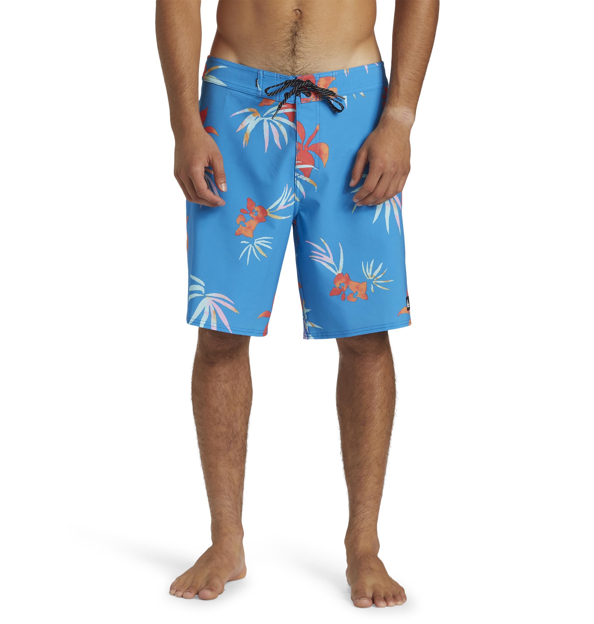 Мужские шорты для плавания Quiksilver с графическим принтом, 4-сторонний стрейч, водоотталкивающие (AQYBS03646 BNH6)