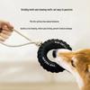 Pet Dog Toy: Durable Rubber Tire for Large Dogs - Interactive, Bite-Resistant, and Teething-Friendly