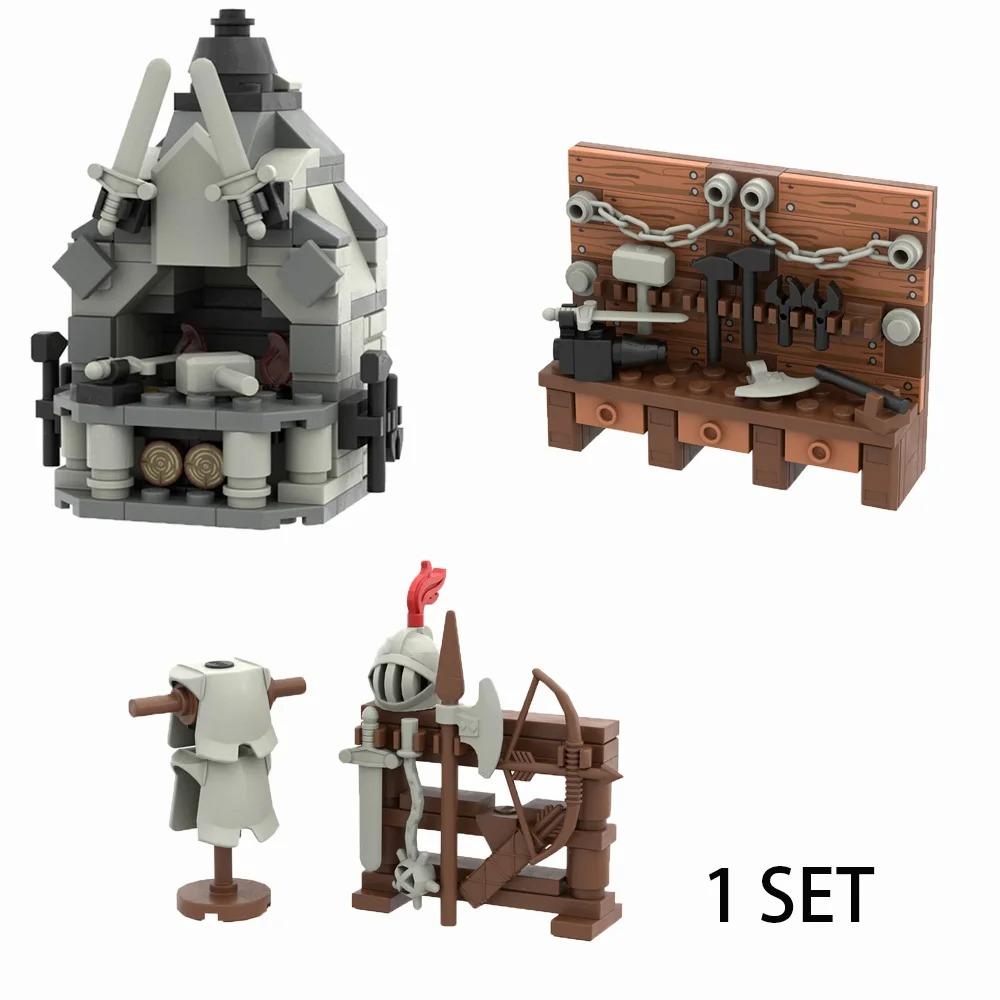 Medieval Castle Siege Weapons Building Blocks Siege Engine Cannon Car  Catapult Crossbow MOC Assembly Bricks Toys