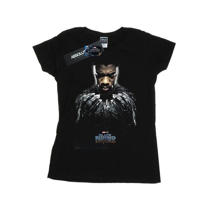 Marvel Womens/Ladies Black Panther T´Challa Poster Cotton T-Shirt