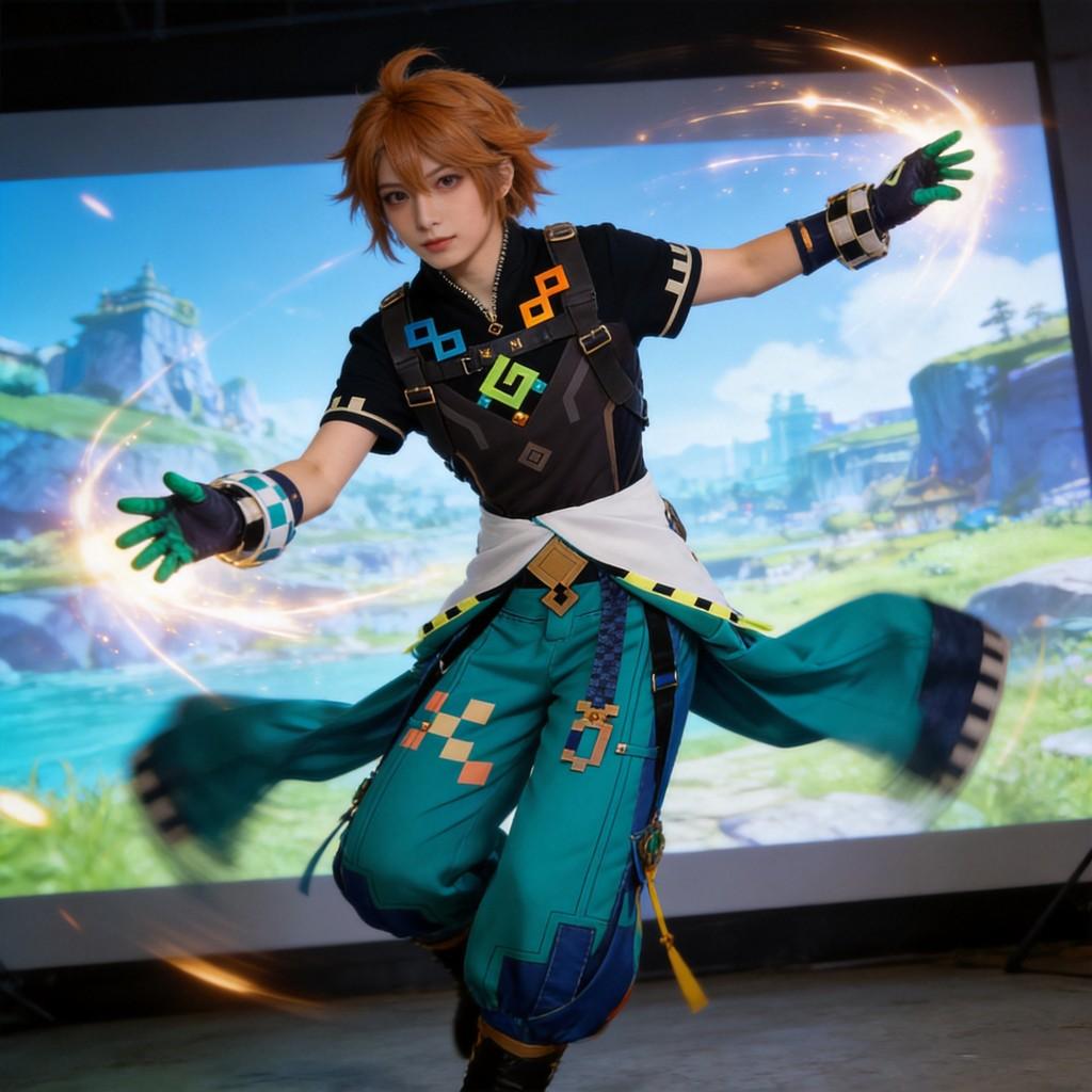 Genshin Impact Kiinichi Cos Polyester Cosplay Costume With Accessories For Anime Fans