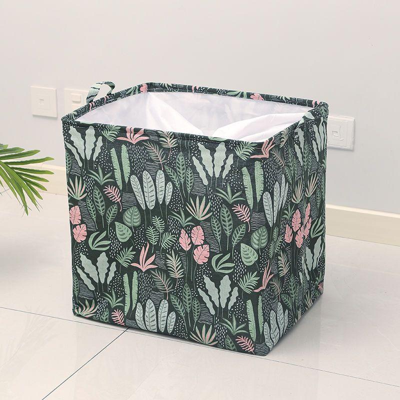 Extra Large Cotton Linen Home Debris Storage Bag Fresh Printed Pattern Clothes Dustproof Organizer Dormitory Quilt Finishing Bag