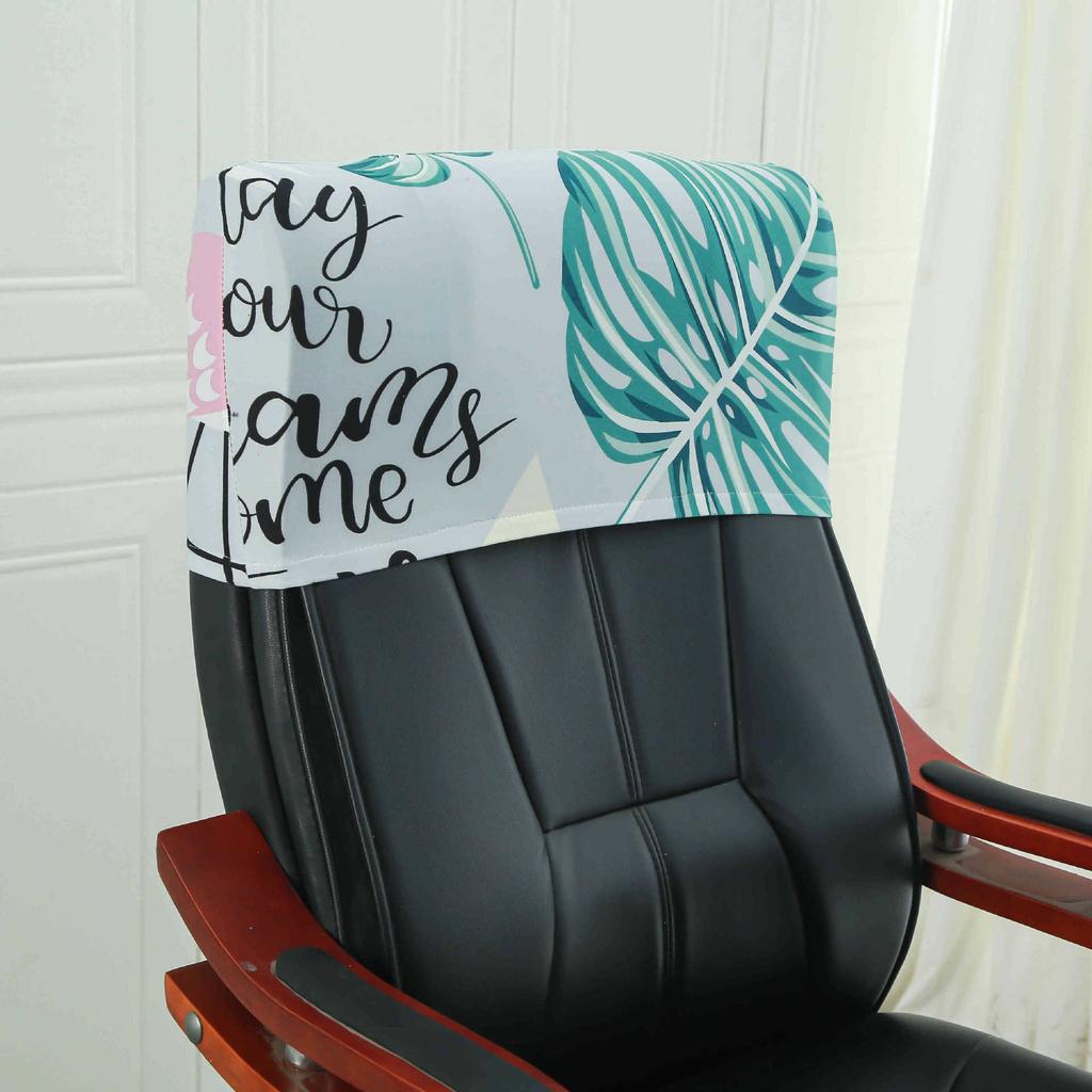 Elastic Boss Chair Headpillow Case Office Chair Cover Swivel Chair Headpillow Case Computer Chair Headpillow Seat Dustproof Head Cover