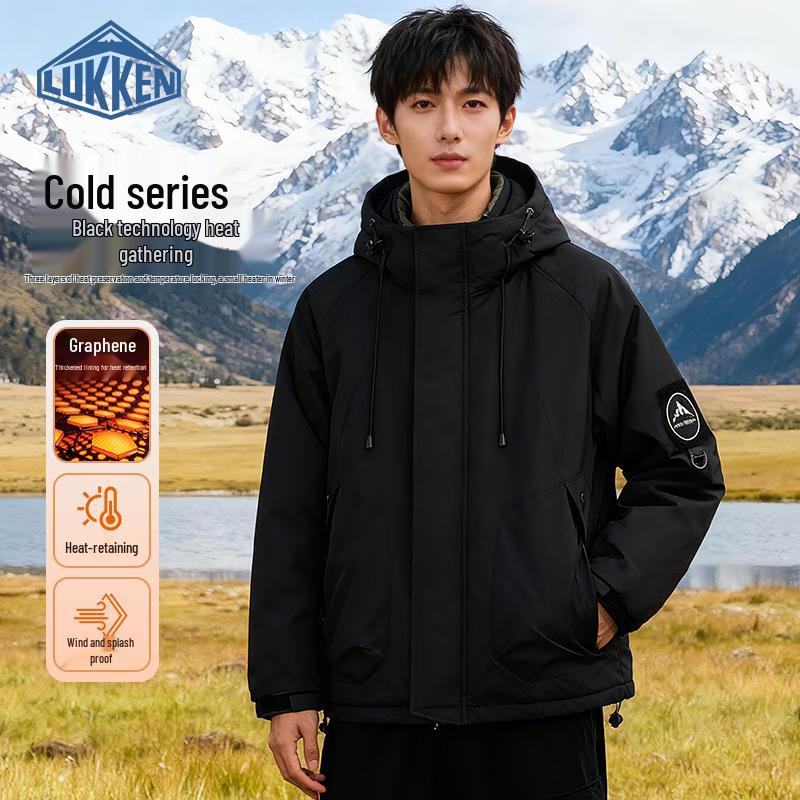 

LUKKEN Унисекс 2025 Куртка зимняя стеганая с капюшоном водонепроницаемая 2XL