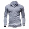 Heren Slim Fit Volledige Rits Hoodie Casual Jas met Lange Mouwen