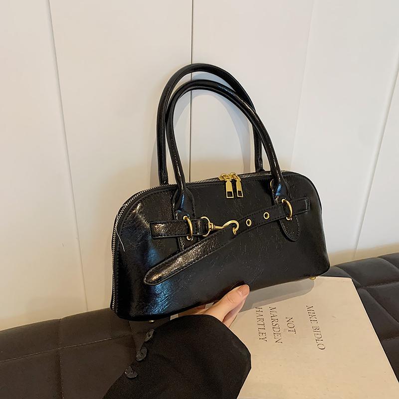 Винтажная сумка через плечо из вощеной кожи с масляным напылением, осенняя новая однотонная женская сумка, женская классическая красная свадебная сумка