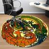 1pc Tiger Dragon Yin Yang Symbol Chair Carpet for Office, Round Non Slip Durable Large Size Office Carpet, Suitable for Office