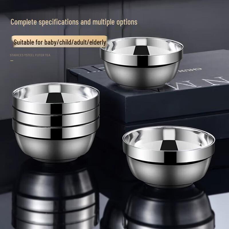 Youxia Stainless Steel Double-Walled Insulated Rice and Soup Bowl