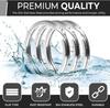 10/100pcs Stainless Steel Key Rings Polished Silver Round Flat Wire Split Key Ring For Jewellery Making Car Keyring DIY 25-35mm