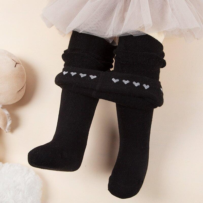 Autumn Winter Baby Girl Cotton Tights Plus Velvet Thickening Children Kids Pantyhose Newborn Toddler Leg Warmers Tights