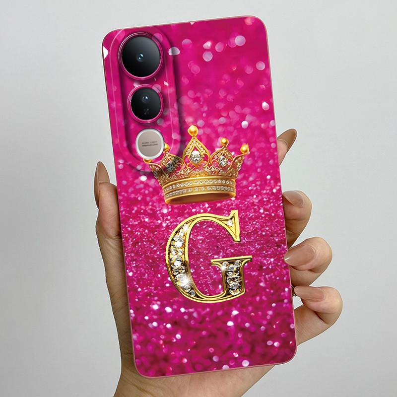 For Vivo V50 Lite 5G Case Luxury Letters Couple Silicone Soft Phone Cases For Vivo V50 V50Lite 5G Camera Protection Back Cover