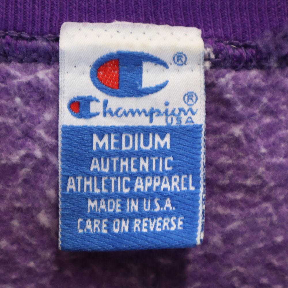 Champion 90s Old USA made blue tag Long sleeve sweat trainer Back brushed Men's Used