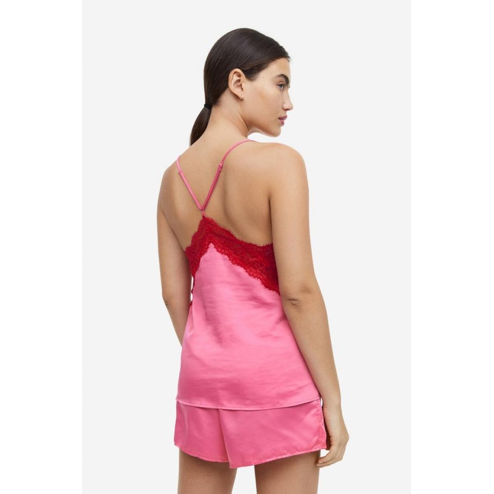 H&M Pajama Camisole Top and Shorts Pink
