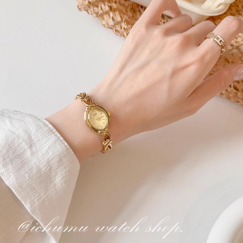 Exquisite Gold Bracelet Women's Quartz Watch Creative Clock Waterproof Steel Belt Fashion Women's Watch Luxury