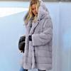 VAYLA New Oversize Winter Women's Fur Coat Faux Fox Fur Windbreaker Hooded Long Parkas Jackets Padded Warm