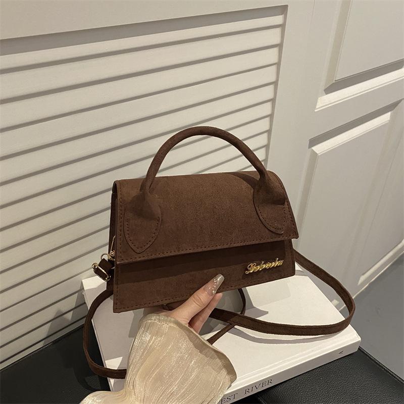 French fashion simple casual high-end shoulder messenger bag women's 2025 four seasons new fashion versatile small square bag