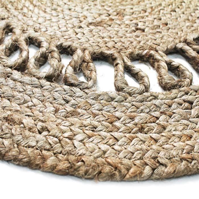 DECO Rug Jute Diam 120 Cm - Wave Lace
