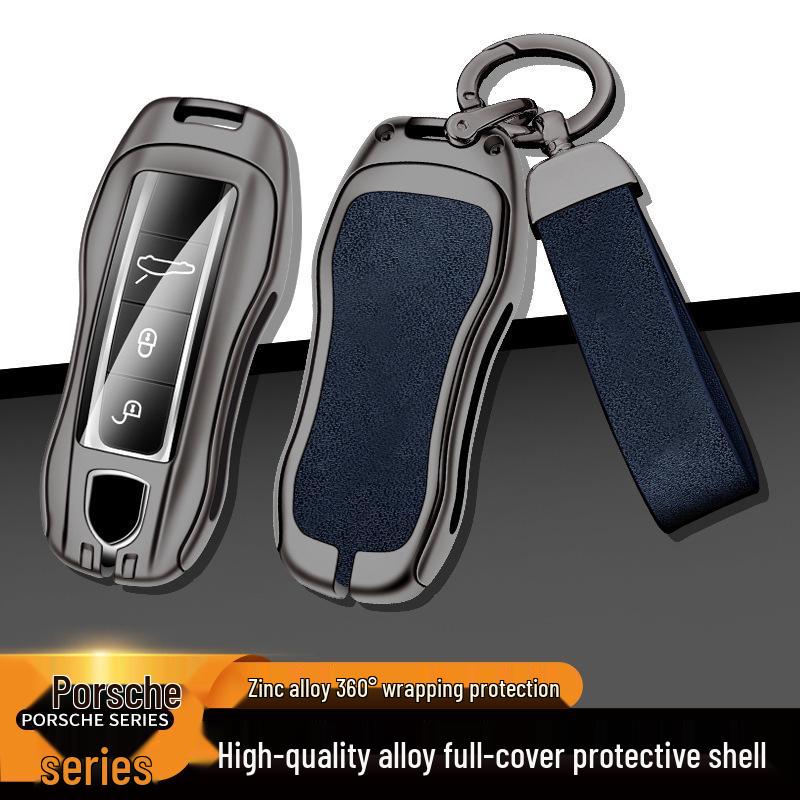 Porsche Sleuteletui Cover voor Cayenne, Panamera, 911, Taycan met Heren Gesp