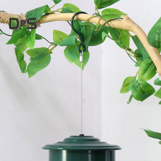 Vogelfutterspender aus Metall für draußen, zum Aufhängen, eichhörnchensicher, Samenfutterspender mit Sitzstangen für Wildvögel, Finken, Blauhäher, Meisen