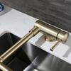 Grifo de Cocina Plegable, Grifo de Cocina Caño Giratorio Pivotante Plegable Para Fregadero Contra Ventana