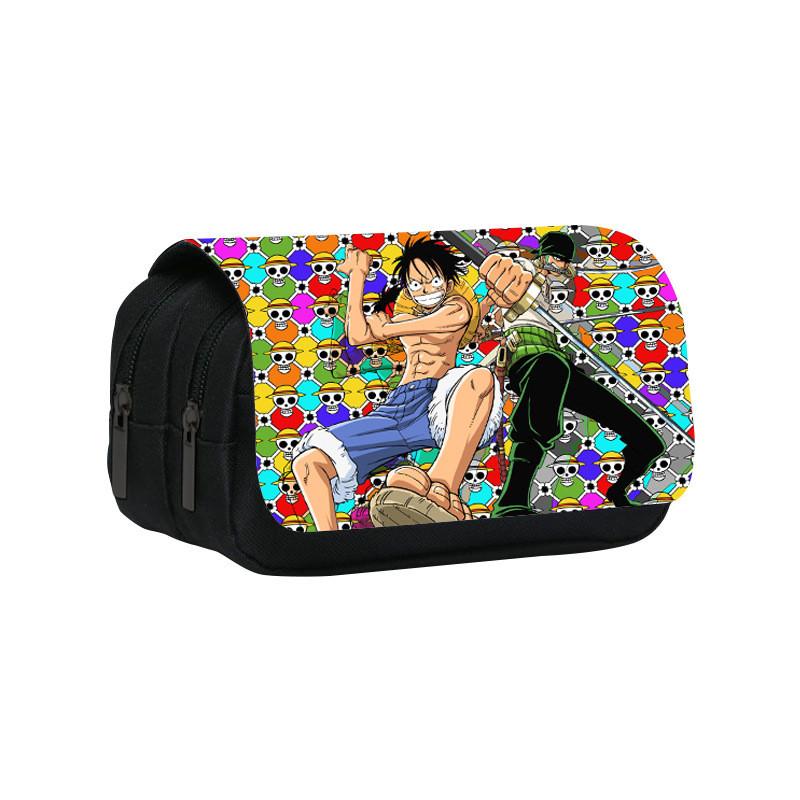 One Piece Double Layer Pencil Case With Nylon Material For Students And Stationery Storage