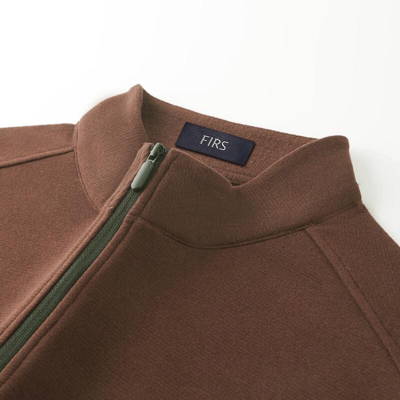 Shanshan Men's Wool Silk Blend Half-Zip Stand Collar Sweatshirt