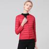 Autumn and winter new light down jackets women wear short round neck down jackets collarless women's clothing warm liner slim