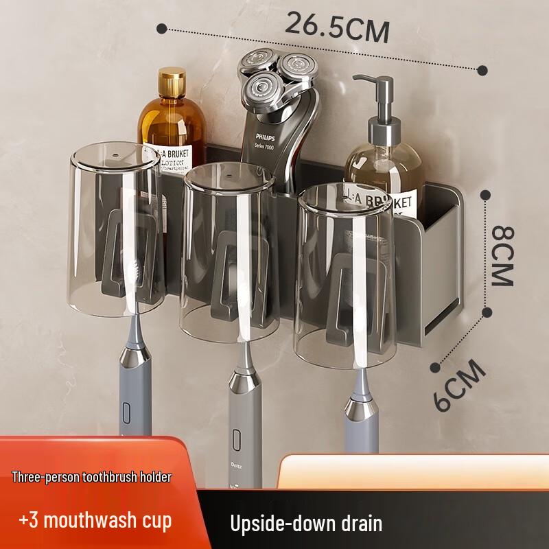Luxury Bathroom Wall-Mounted Toothbrush Holder