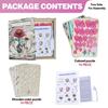 Wacocetoy Cross-Border Peony Flower Puzzle 3D Wooden Toy Two-In-One Set Diy Coloring And Decompression Puzzle